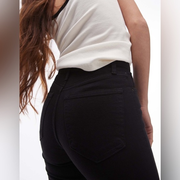 Topshop Jamie Black Skinny Jeans High Rise Ankle Length Stretch Denim Size 26 - Picture 5 of 16